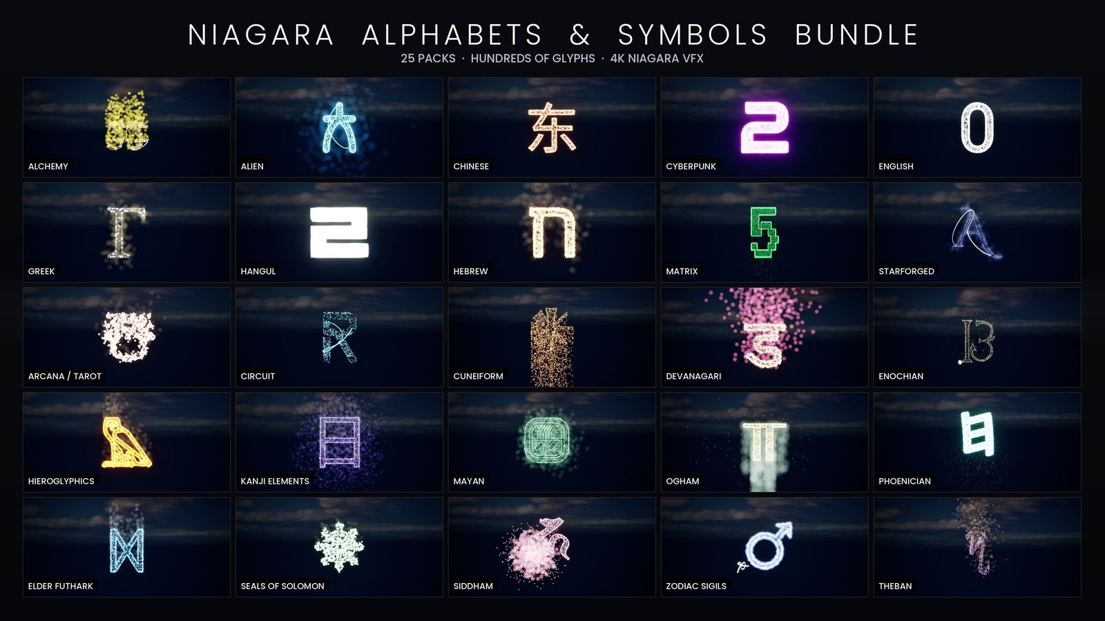 Niagara Alphabet & Symbols Bundle